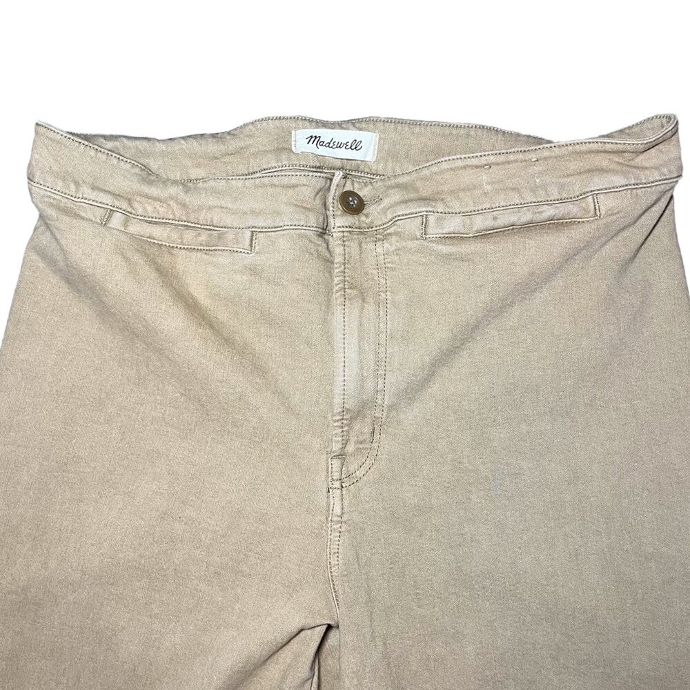 Madewell Women's Emmett Wide-Leg Crop Pant: Welt Pocket Edition Drill Khaki 33 - Picture 9 of 11
